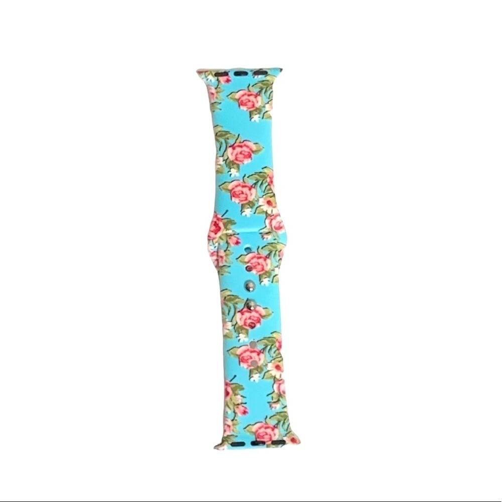 Floral Smart Watch Band Aqua/Pink New